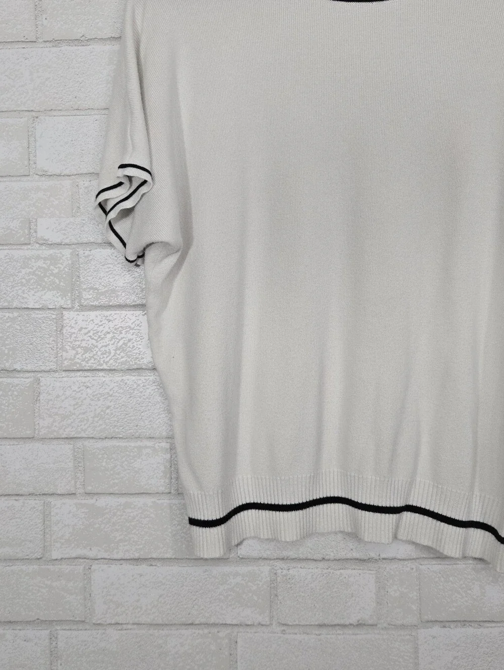 vintage white short sleeve sweater